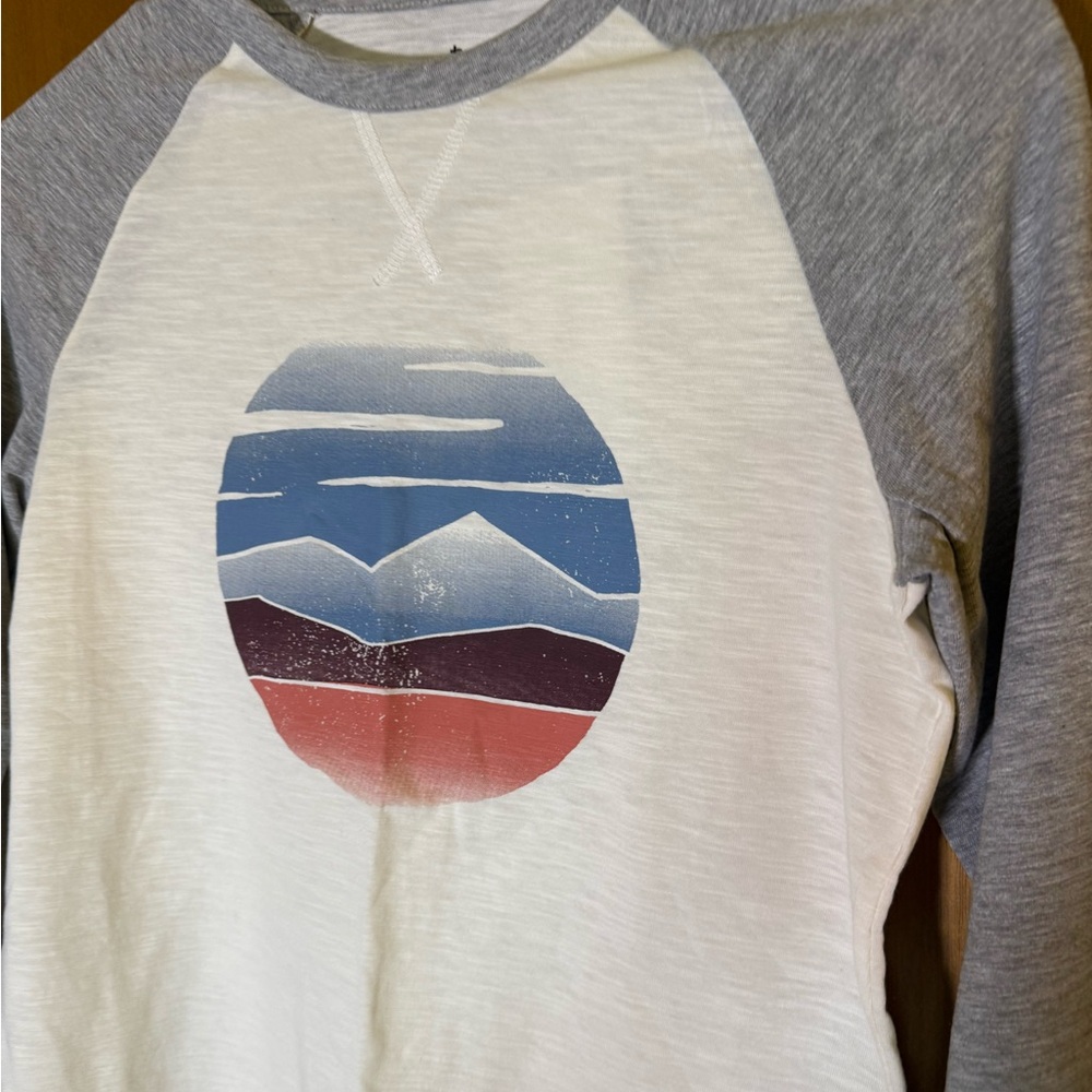 NWT True Craft Boy's Gray and White Long Sleeve Tee - Picture 2 of 4